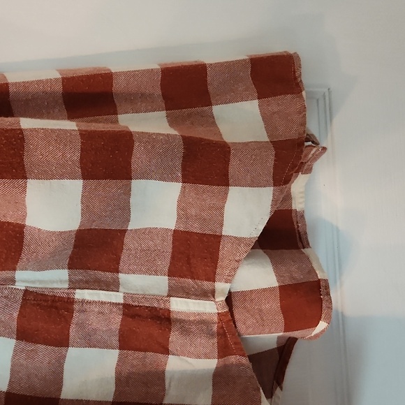 TrueCraft women Rust/Cream Buffalo Plaid Size Large - Picture 7 of 7